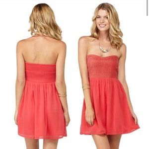 Roxy Party On strapless dress